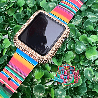 Solid Crystal Watch Case - 38mm Shabby Chic Boutique and Tanning Salon Rose Gold