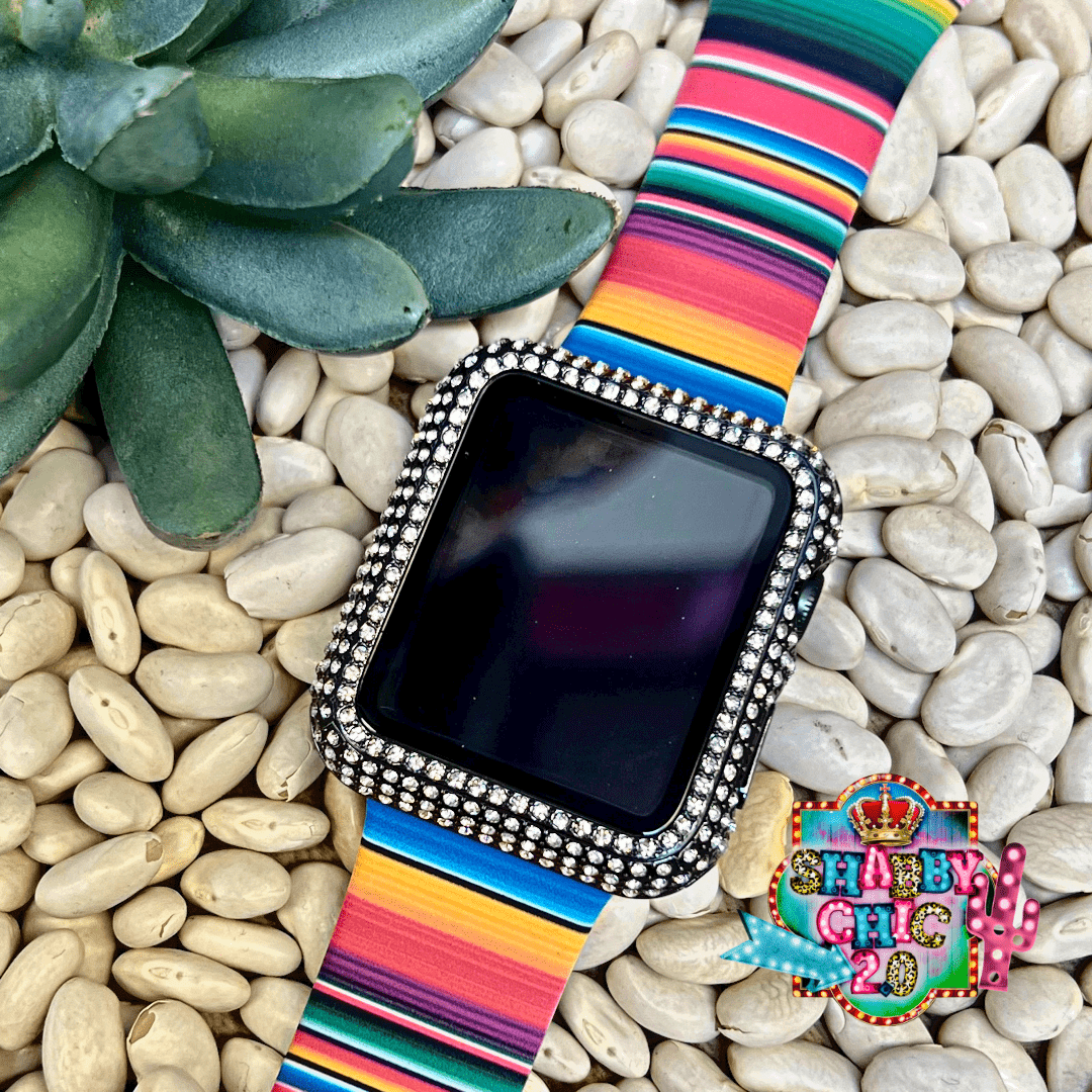 Solid Crystal Watch Case - 42mm Shabby Chic Boutique and Tanning Salon Black