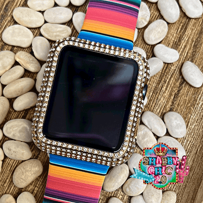 Solid Crystal Watch Case - 42mm Shabby Chic Boutique and Tanning Salon Gold