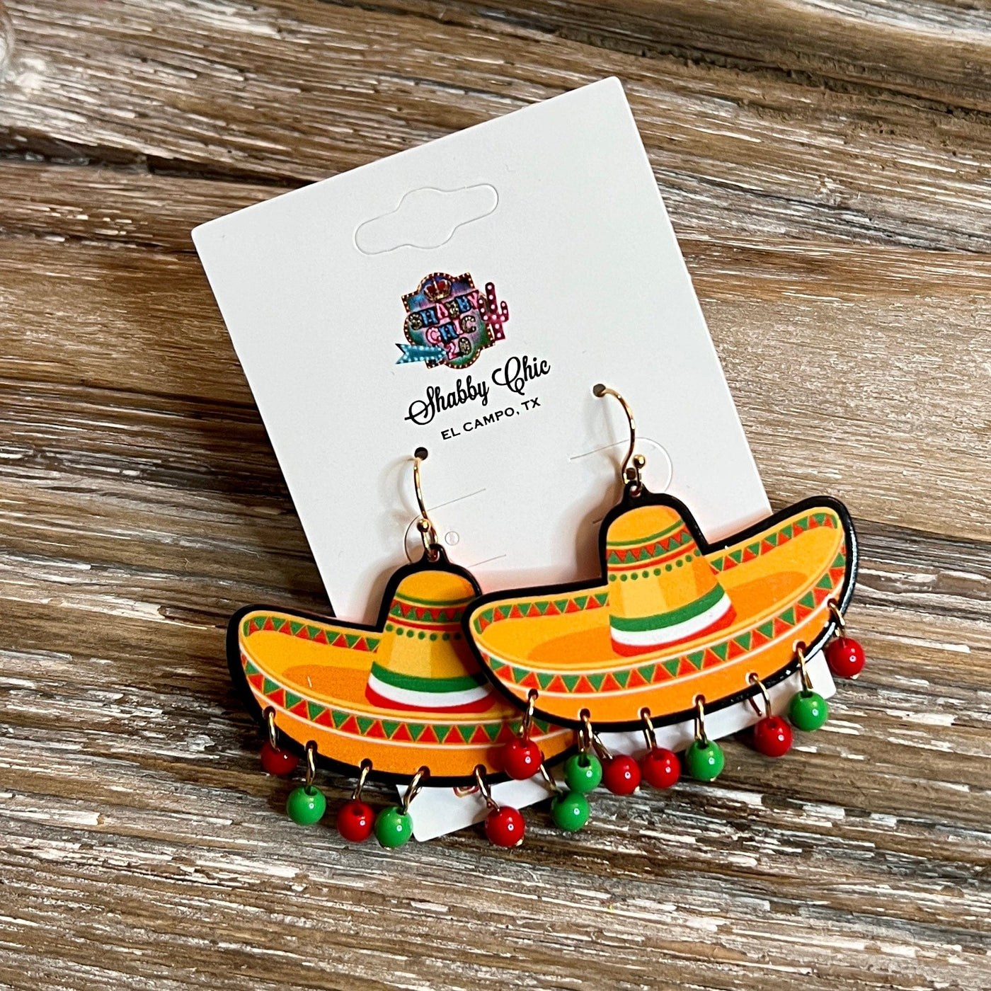 Sombrero Earrings Shabby Chic Boutique and Tanning Salon