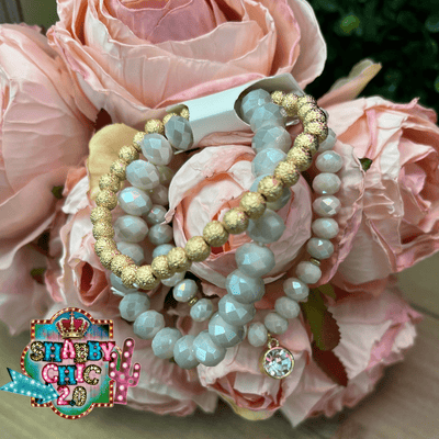 Stack Bracelet Sets Shabby Chic Boutique and Tanning Salon Natural Gold