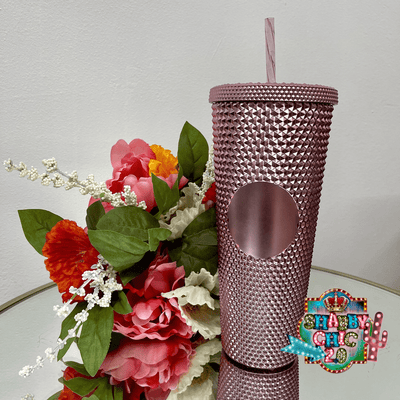 Studded Tumbler - Rose Gold Shabby Chic Boutique and Tanning Salon