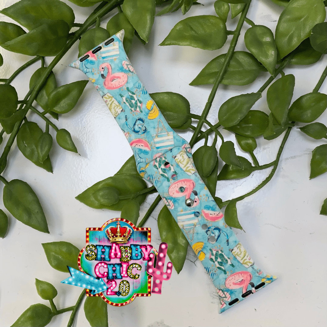 Summertime Things Print Watchbands Shabby Chic Boutique and Tanning Salon