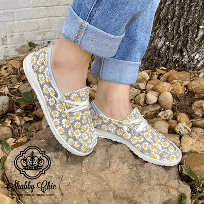 Sunflower (Daisy) Grey/Yellow Gypsy Jazz Shabby Chic Boutique and Tanning Salon