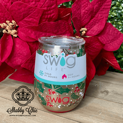 Swig Hollydays Stemless Wine Cup (14oz) Shabby Chic Boutique and Tanning Salon