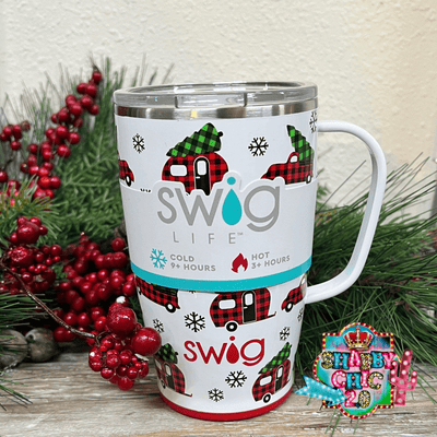 Swig Home Fir the Holidays Travel Mug (18oz) Shabby Chic Boutique and Tanning Salon