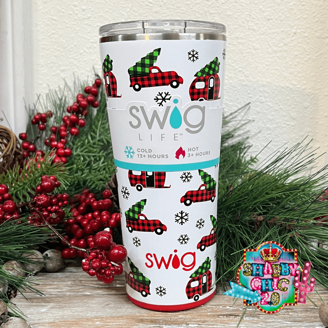 Swig Home Fir the Holidays Tumbler (22oz) Shabby Chic Boutique and Tanning Salon
