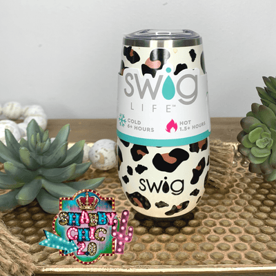 Swig Luxy Leopard Stemless Flute (6oz) Shabby Chic Boutique and Tanning Salon