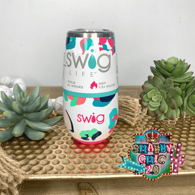 Swig Party Animal Stemless Flute (6oz) Shabby Chic Boutique and Tanning Salon