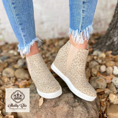 Taupe Leopard Booties Shabby Chic Boutique and Tanning Salon