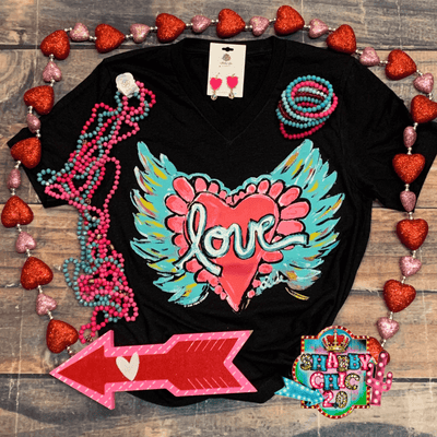 Texas True Threads Love Heart Tee Shabby Chic Boutique and Tanning Salon