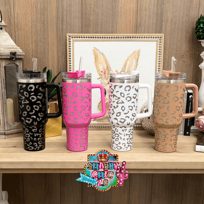 The Most Popular Leopard Tumbler 40oz. Shabby Chic Boutique and Tanning Salon
