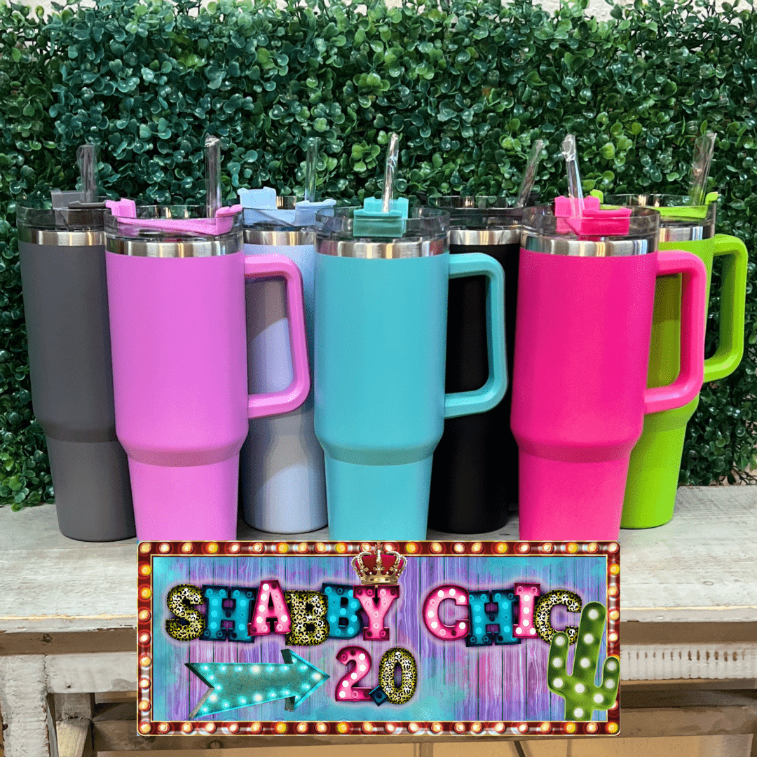 The Most Popular Tumbler 40oz. Shabby Chic Boutique and Tanning Salon