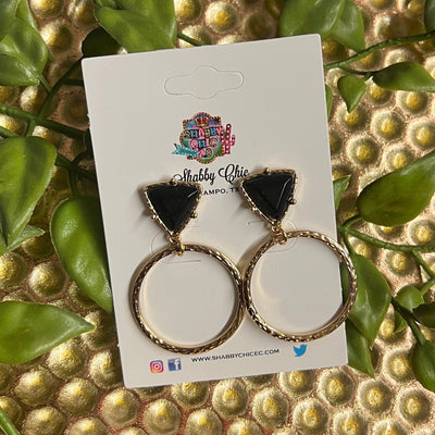 The Special One Earrings - Black/Gold Shabby Chic Boutique and Tanning Salon