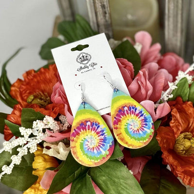 Tie Dye earrings Shabby Chic Boutique and Tanning Salon