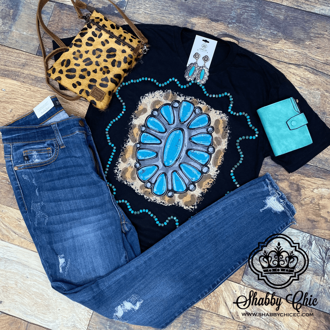 Turquoise Squash and Leopard Tee Shabby Chic Boutique and Tanning Salon