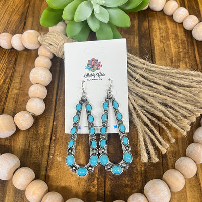 Turquoise Teardrop Earrings Shabby Chic Boutique and Tanning Salon