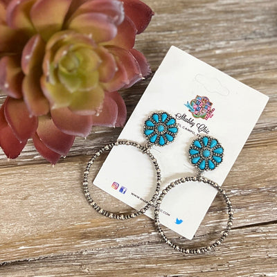 Turquoise Wonder Earrings Shabby Chic Boutique and Tanning Salon