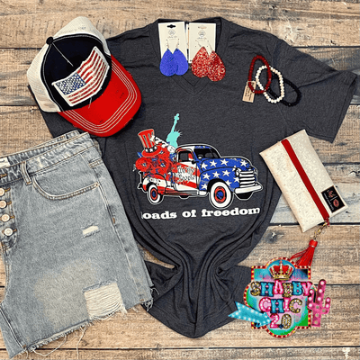 USA Loads of Freedom Tee Shabby Chic Boutique and Tanning Salon