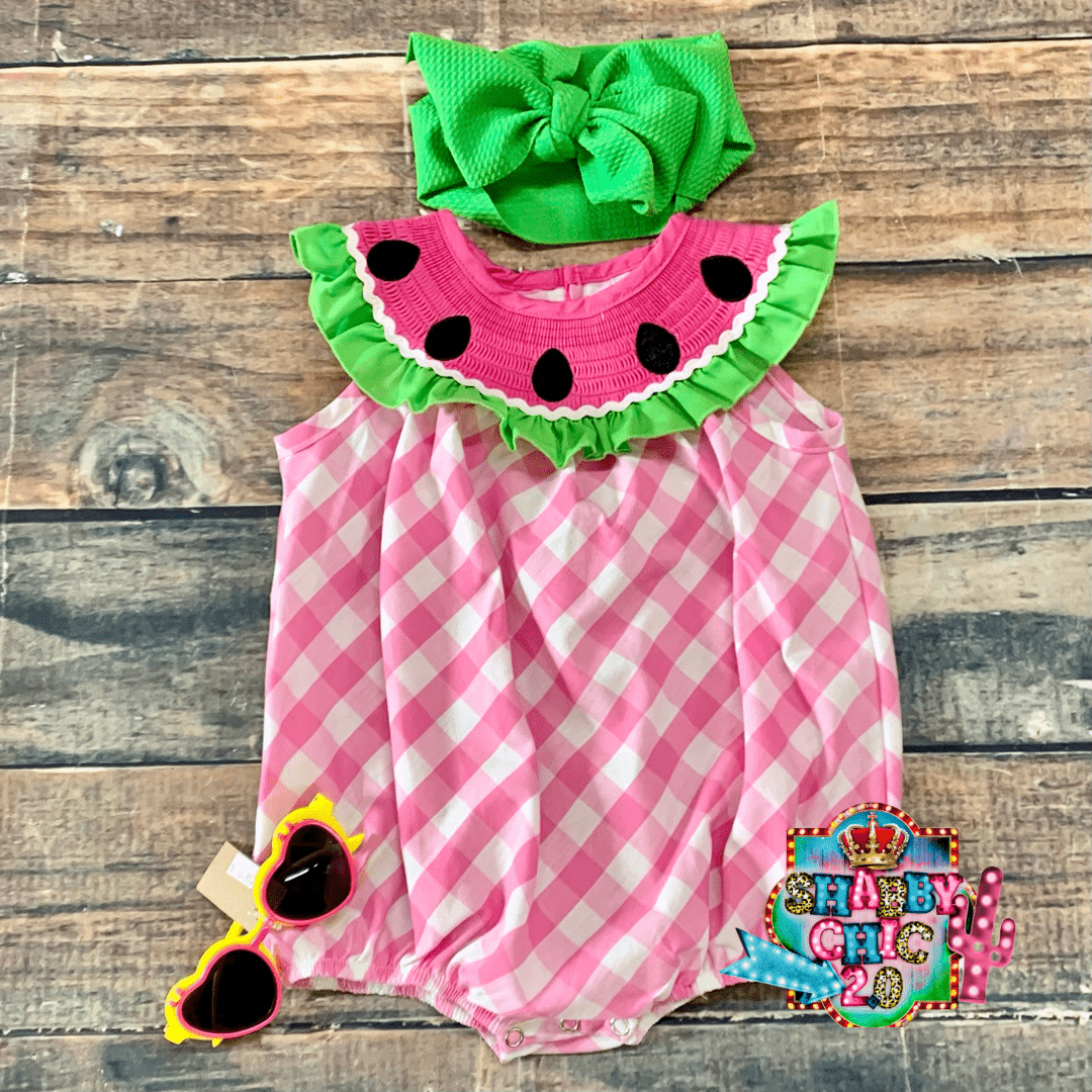 Watermelon Crawl onesie Shabby Chic Boutique and Tanning Salon