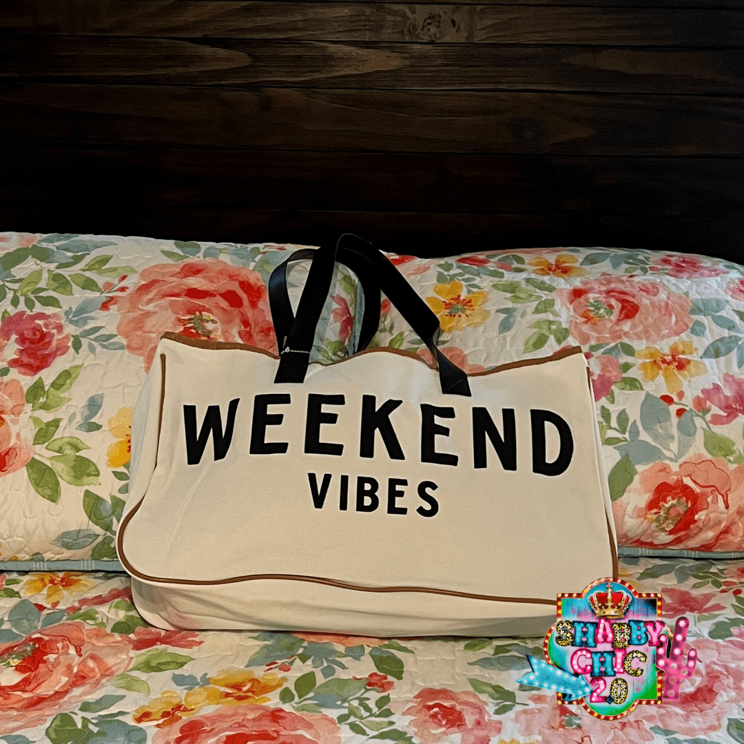 Weekend Vibes Tote Shabby Chic Boutique and Tanning Salon