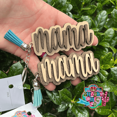 Wooden Mama Key Ring Shabby Chic Boutique and Tanning Salon