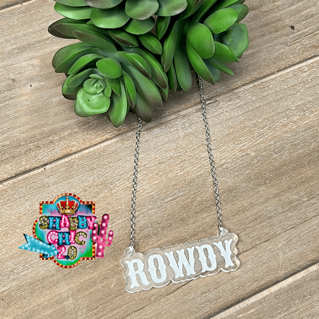 Word Necklaces Shabby Chic Boutique and Tanning Salon Howdy