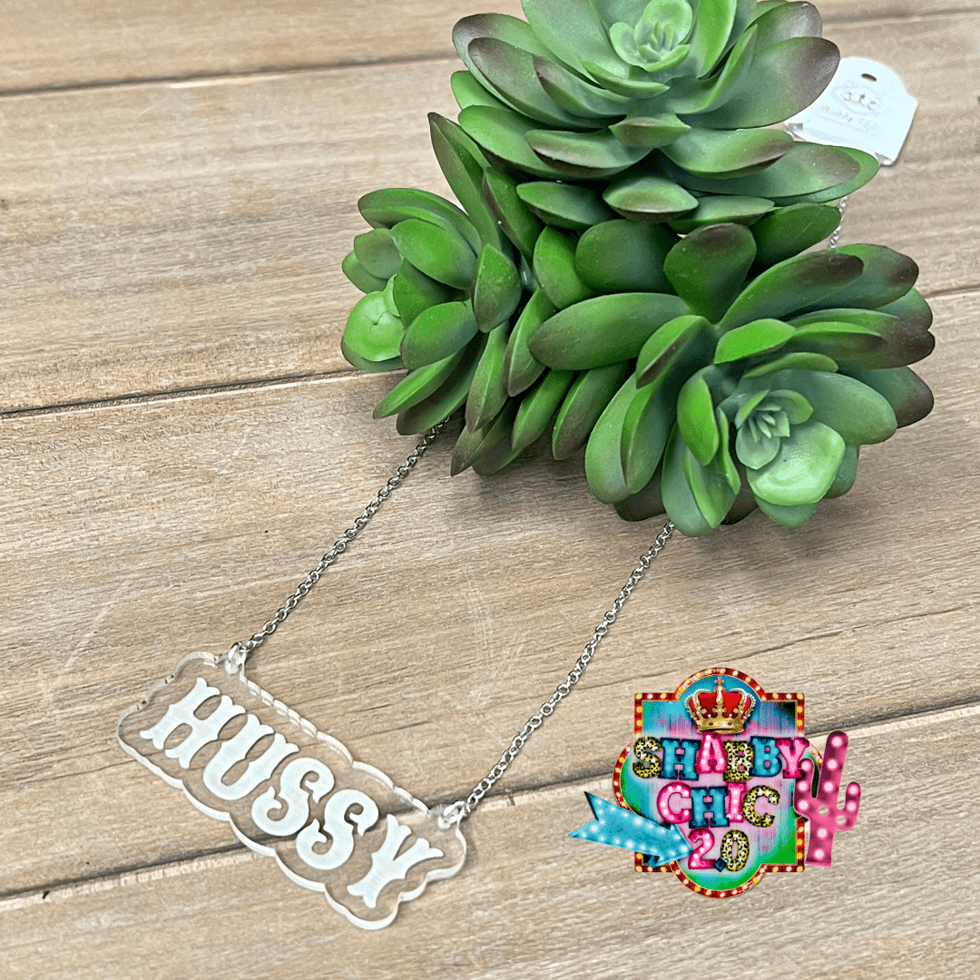 Word Necklaces Shabby Chic Boutique and Tanning Salon Hussy