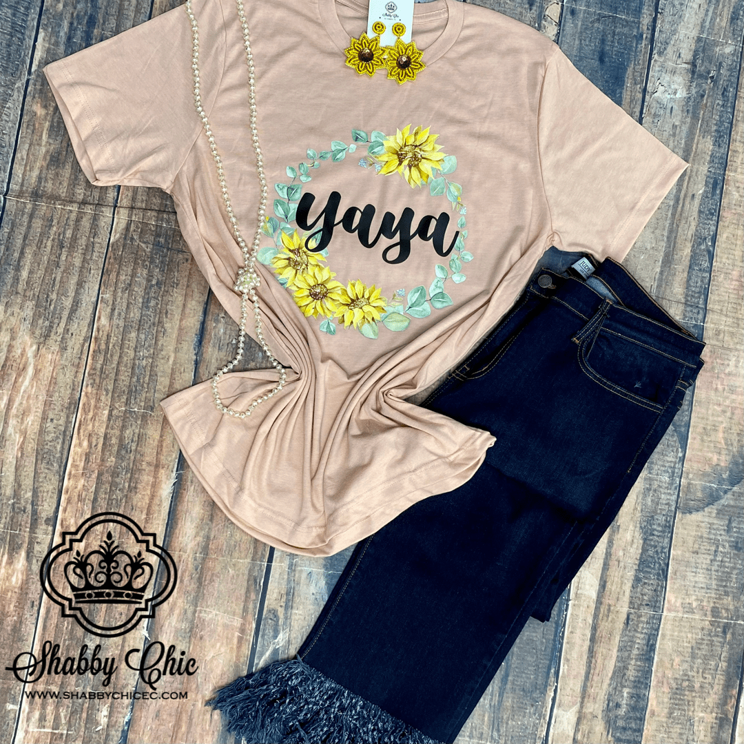 Yaya Sunflowers Tee Shabby Chic Boutique and Tanning Salon