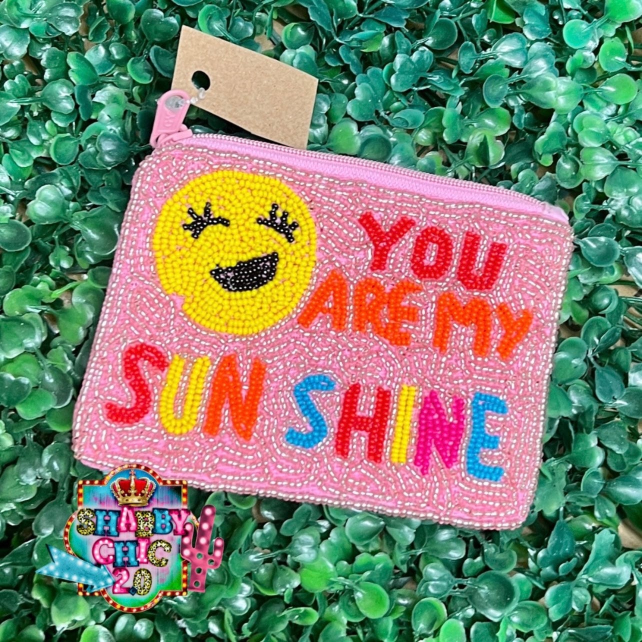 You Are My Sunshine Beaded Bag - Pink Shabby Chic Boutique and Tanning Salon